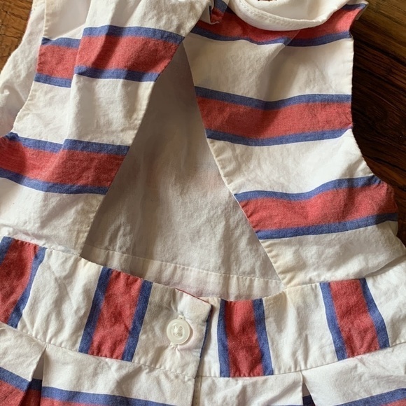 Janie and Jack Red and Blue Pleated Sundress - Picture 7 of 9